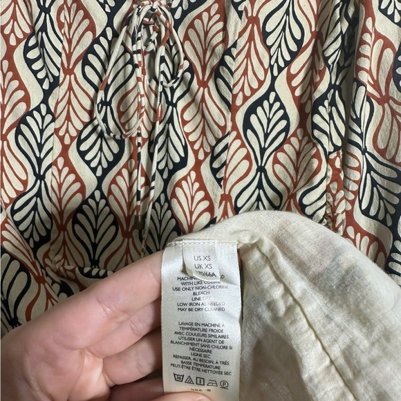 Free People | Gia Shift Mini Dress | Size XS | Boho Mini Dress | Bell Sleeves - Picture 5 of 7